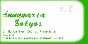 annamaria bolyos business card