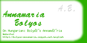 annamaria bolyos business card